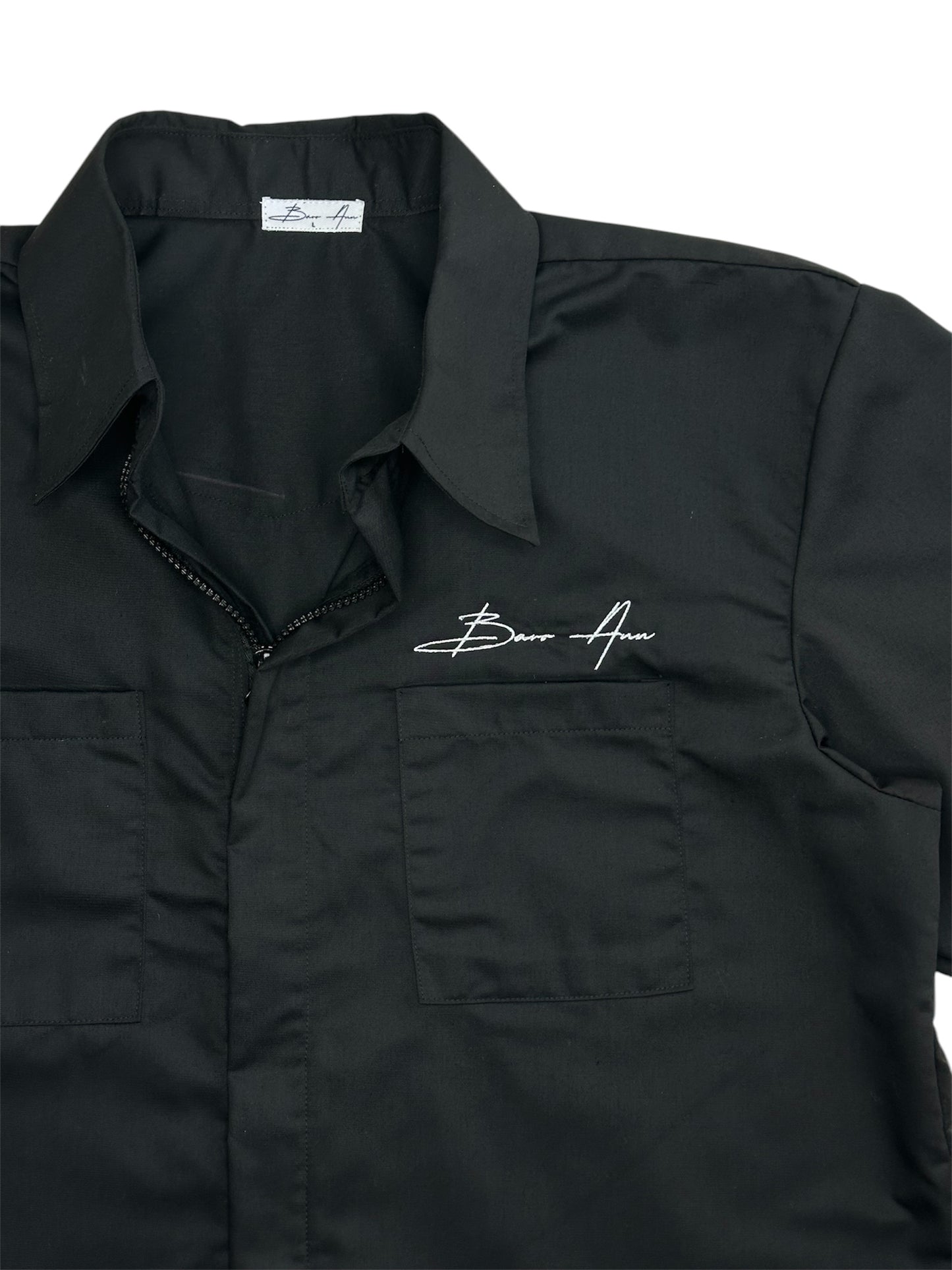 cropped polo with zipper