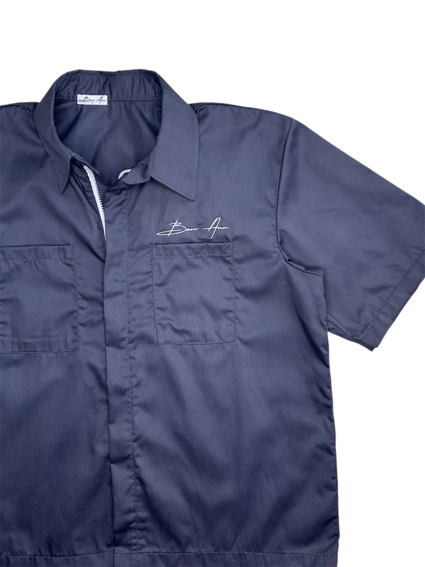 cropped polo with zipper