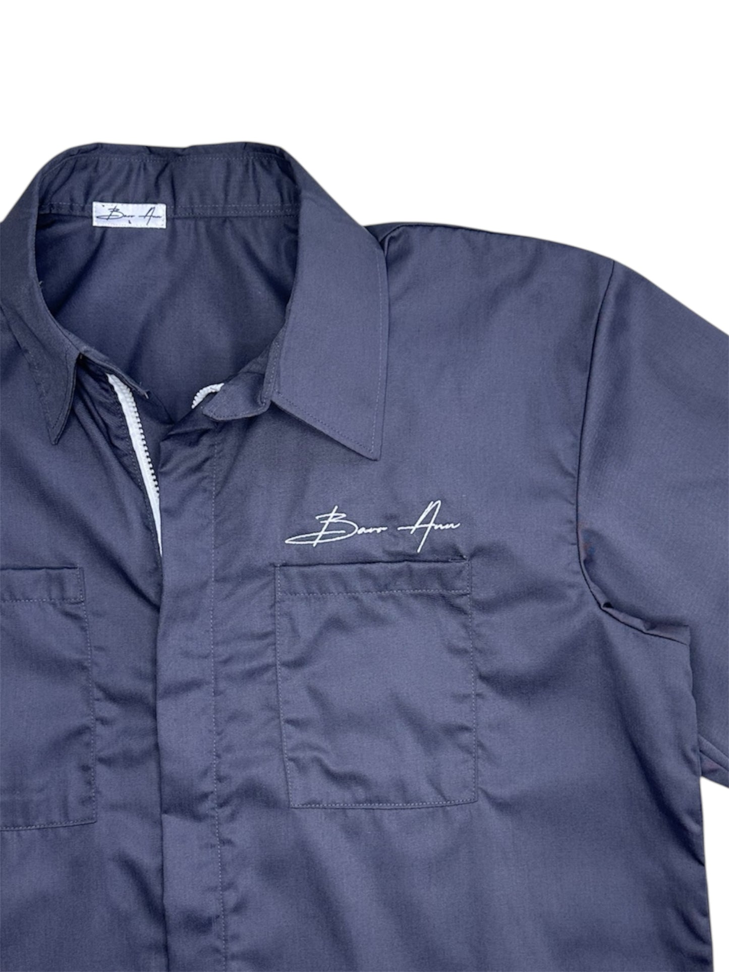 cropped polo with zipper